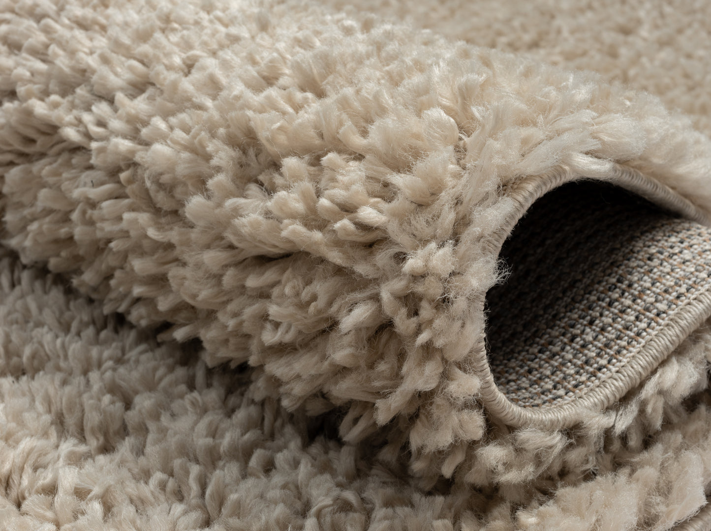 Hochflor Teppich SHAGGY beige rechteckig diverse Größen