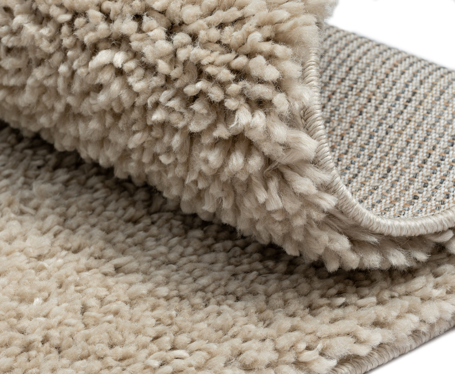 Hochflor Teppich SHAGGY beige rund diverse Größen