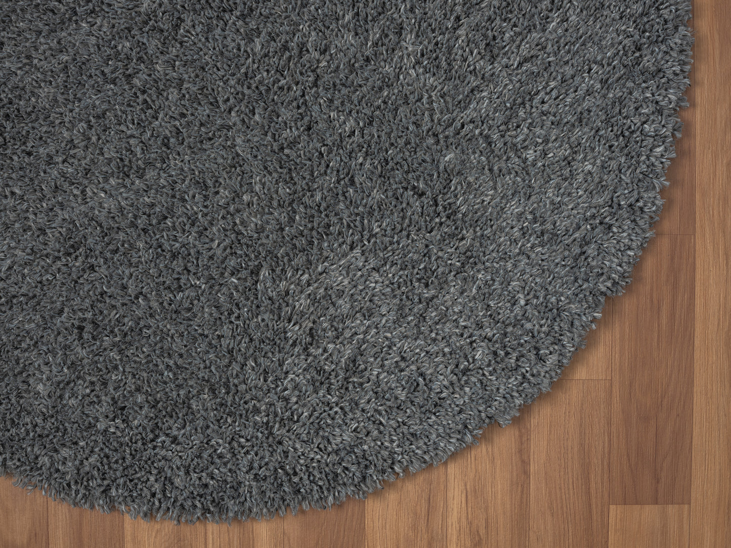 Hochflor Teppich SHAGGY grau rund diverse Größen
