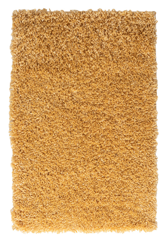 Hochflor Teppich SHAGGY goldgelb rechteckig diverse Größen