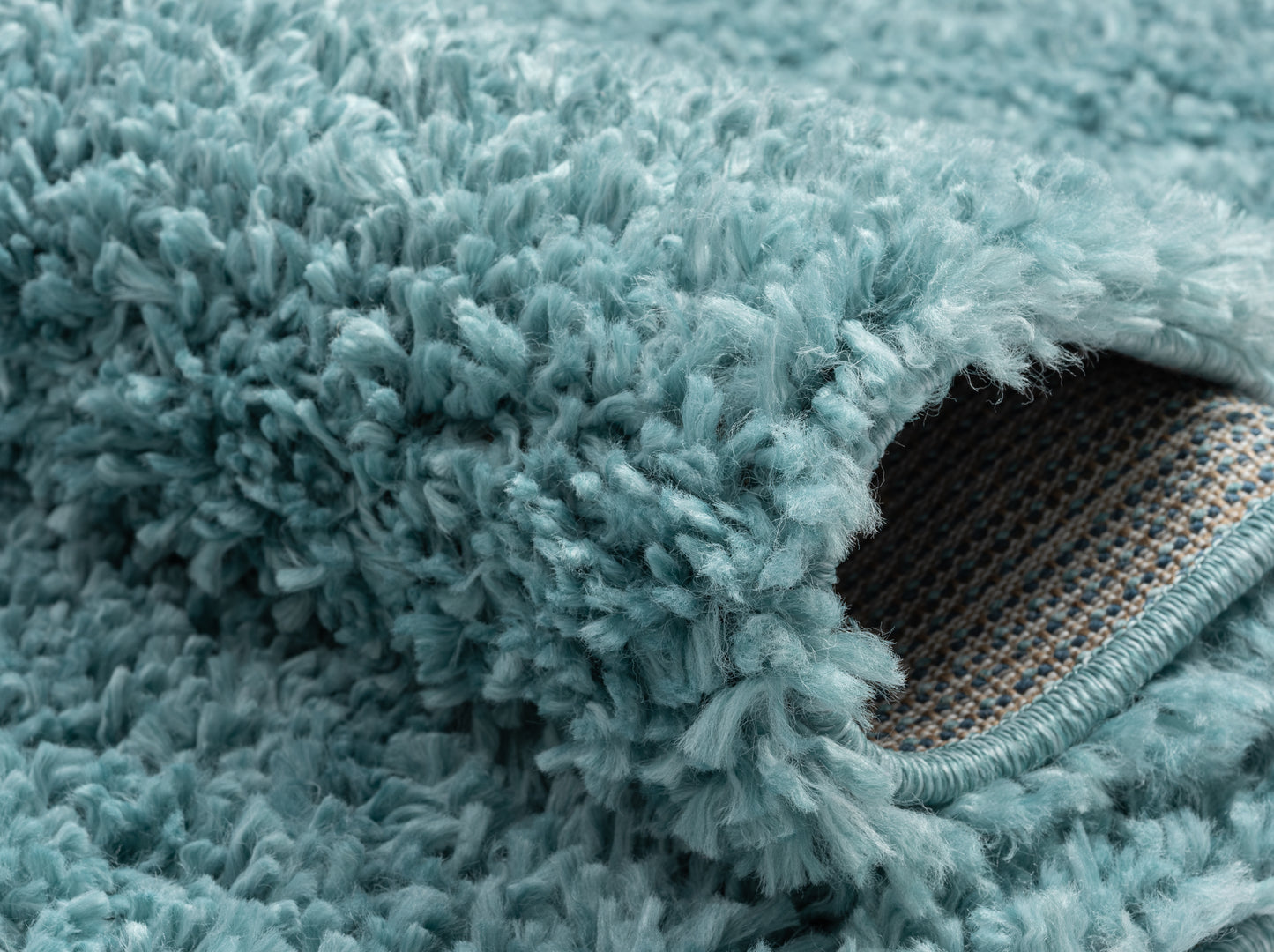 Hochflor Teppich SHAGGY hellblau rechteckig diverse Größen