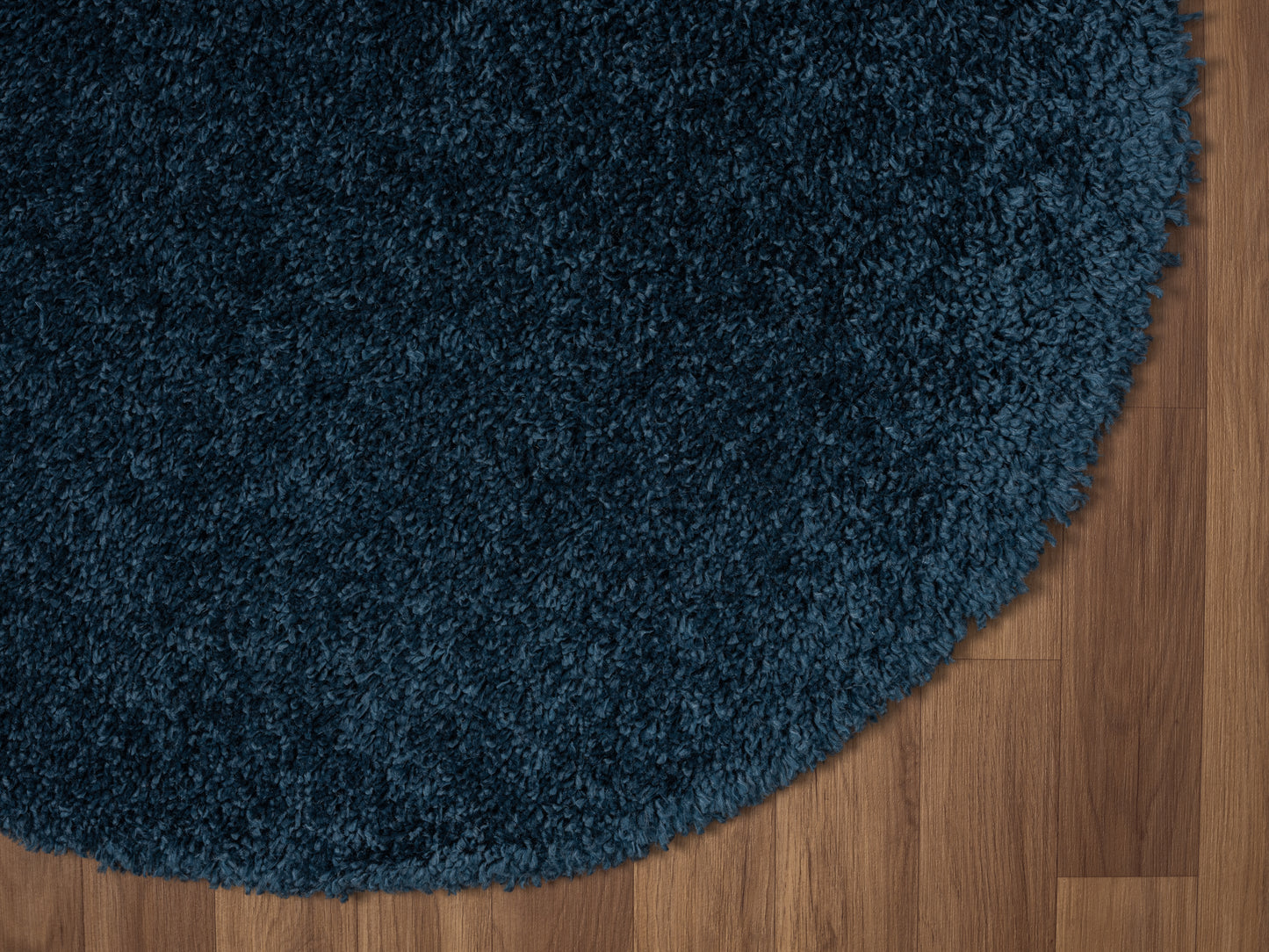 Hochflor Teppich SHAGGY dunkelblau rund diverse Größen