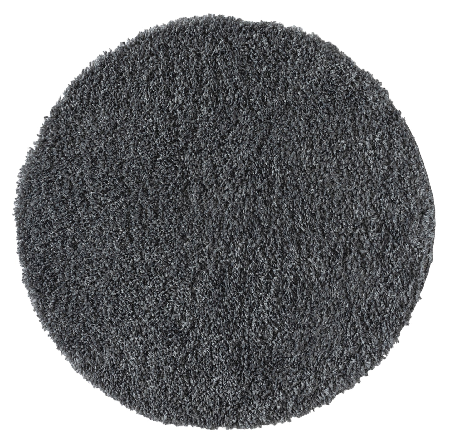 Hochflor Teppich SHAGGY dunkelgrau rund diverse Größen