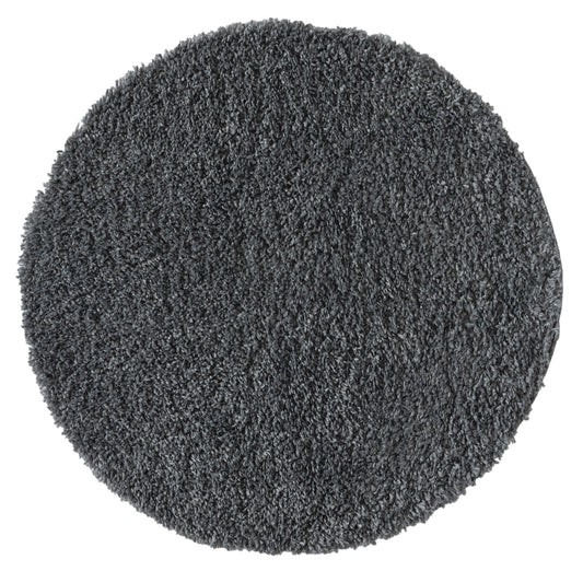 Hochflor Teppich SHAGGY dunkelgrau rund diverse Größen