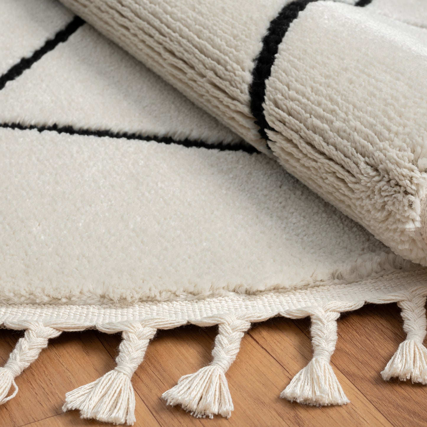 Teppich ORIENTAL-String rund weiss diverse Größen