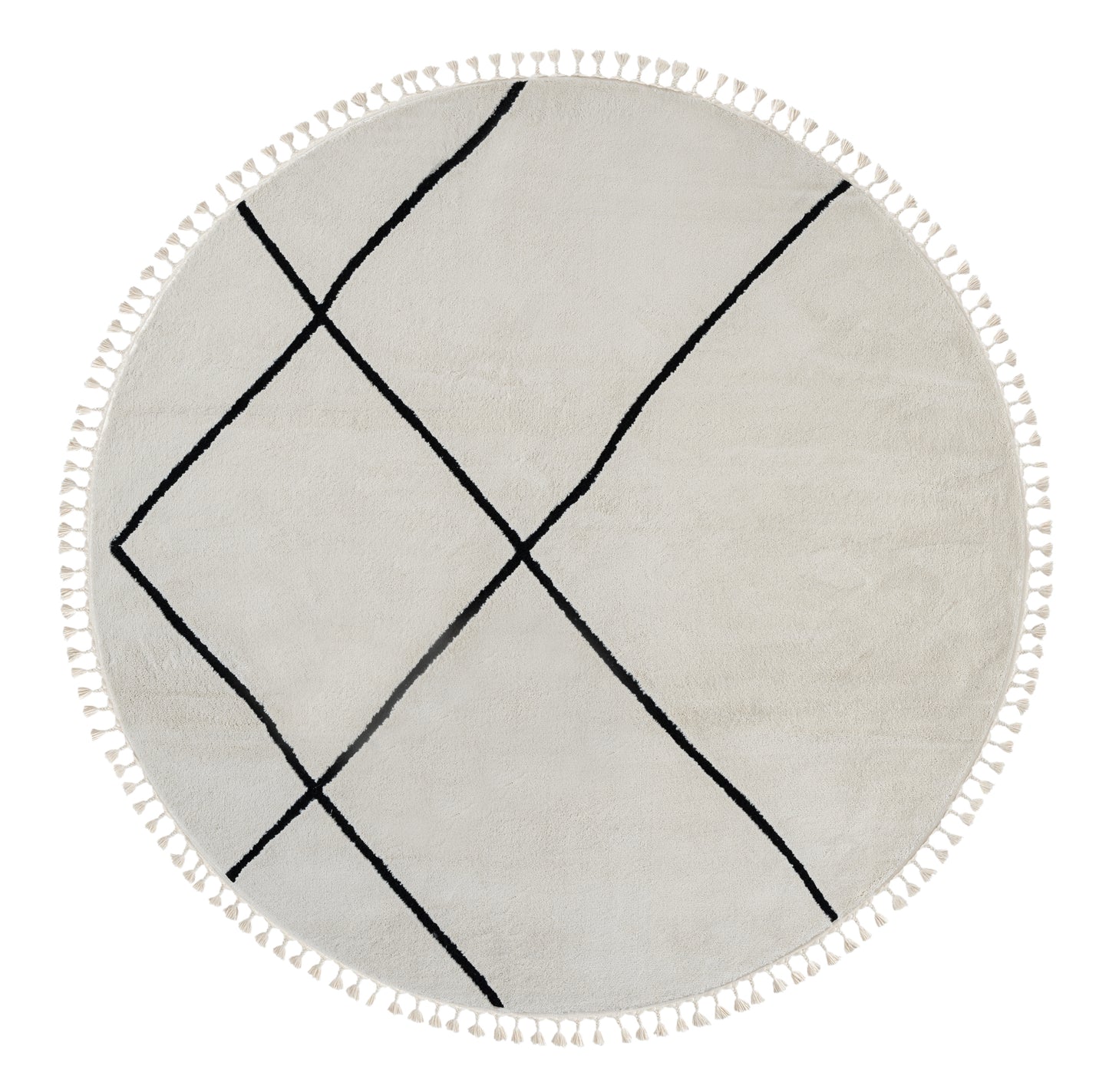 Teppich ORIENTAL-String rund weiss diverse Größen