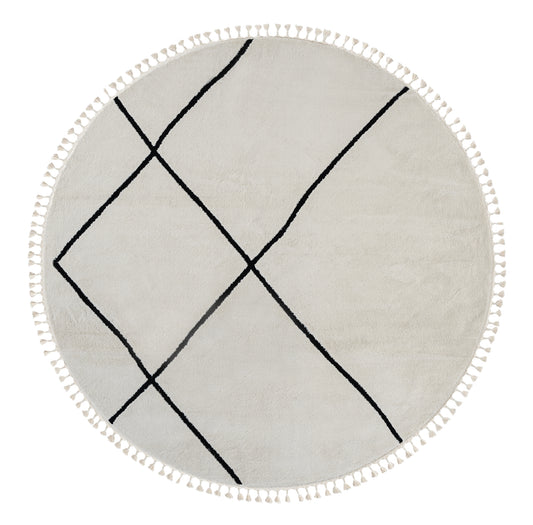 Teppich ORIENTAL-String rund weiss diverse Größen