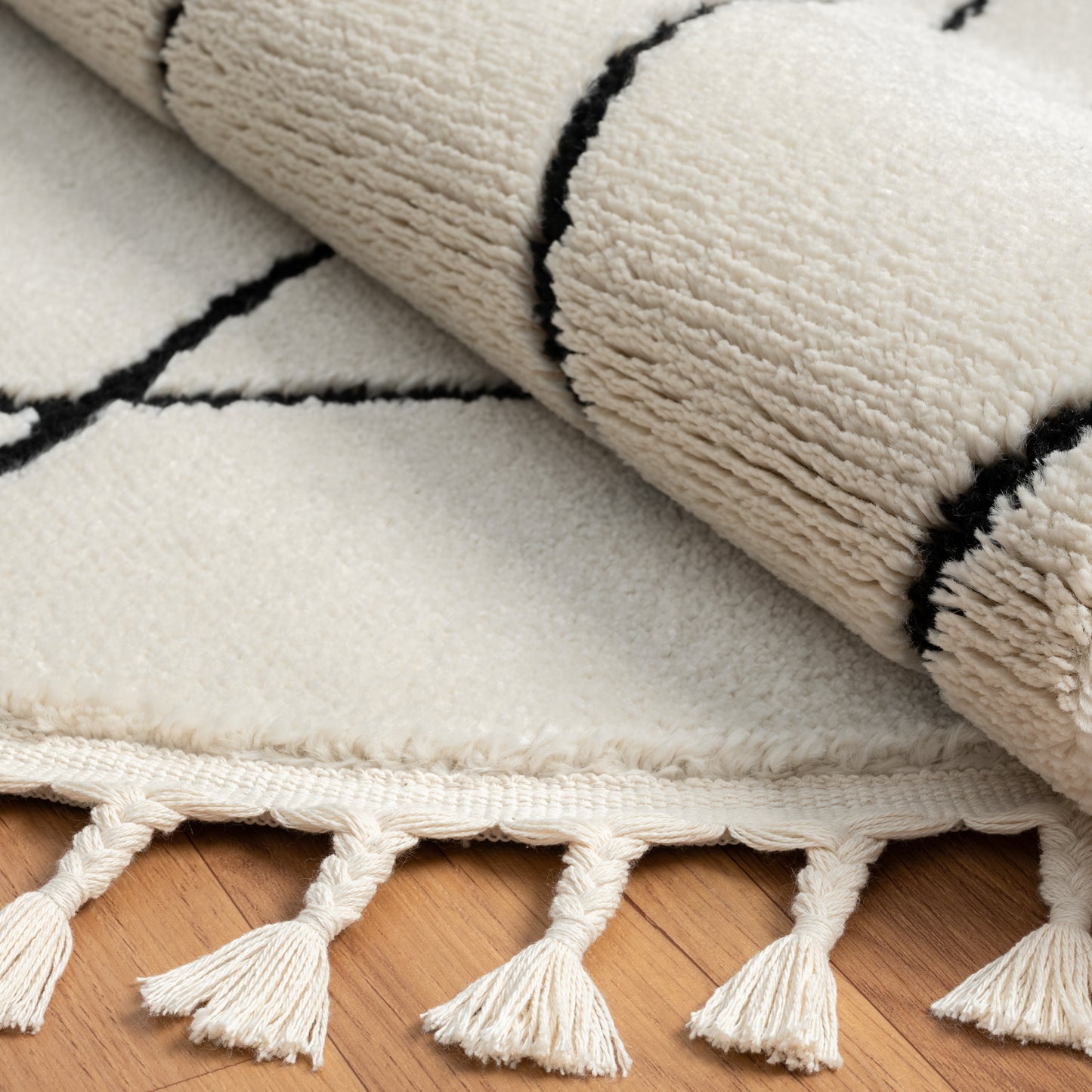 Teppich ORIENTAL-Structure rund weiss diverse Größen