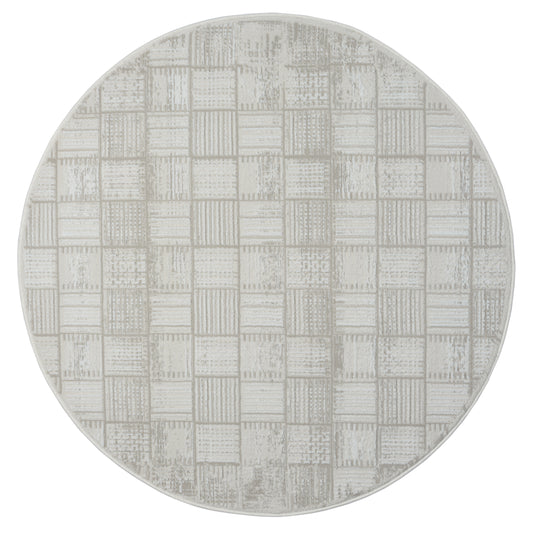 Teppich CASA rund Creme-Weiss 120 x 120 cm