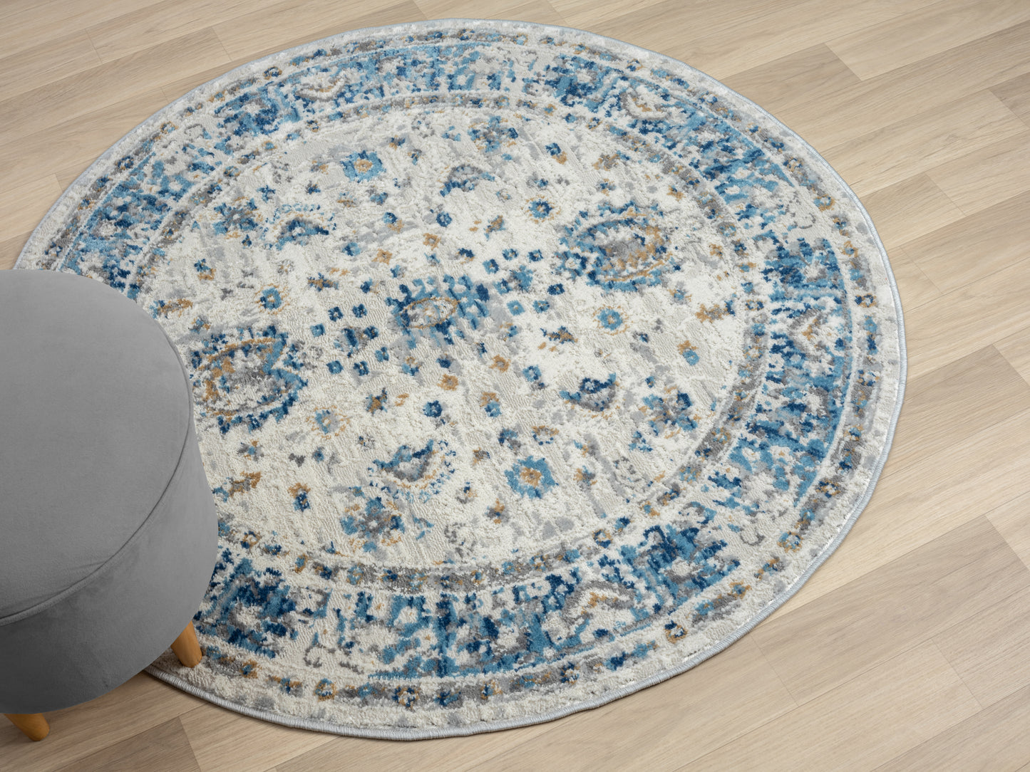 Teppich HERIZ rund multi-color 120 x 120 cm