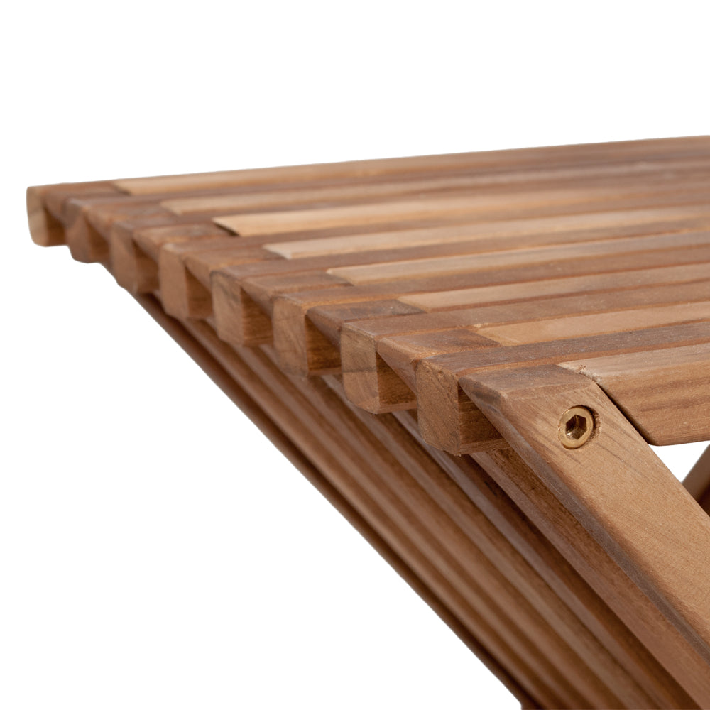 Klappbar Teak Beistelltisch STEP 45cm Natural