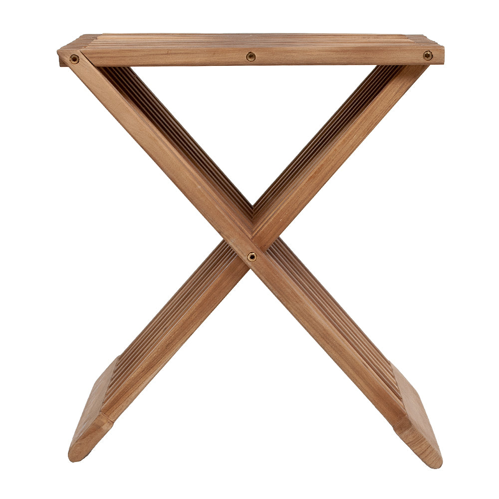 Klappbar Teak Beistelltisch STEP 45cm Natural