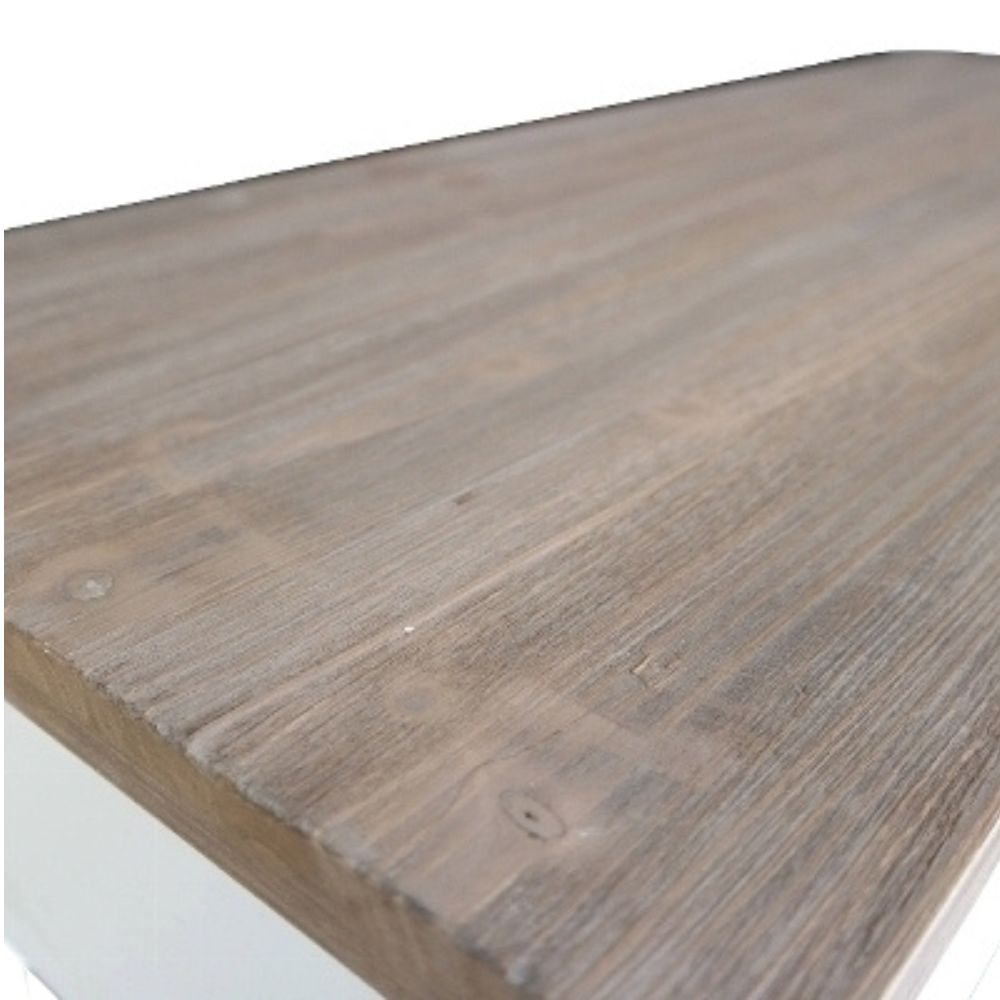 Landhaus Konsole mit 3 Schubladen ADRIA weiss-braun 105cm