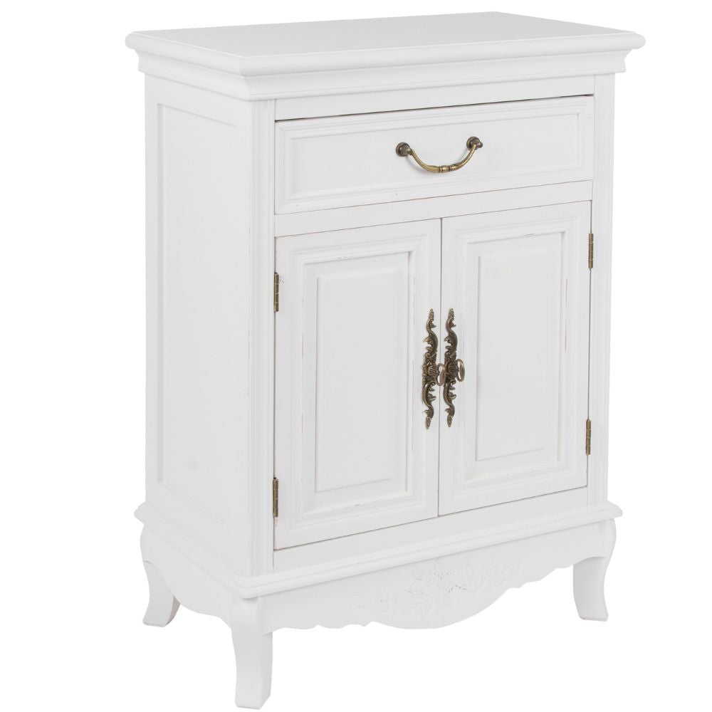 Romantische Kommode AMORE weiss H75cm Landhaus Shabby-Chic