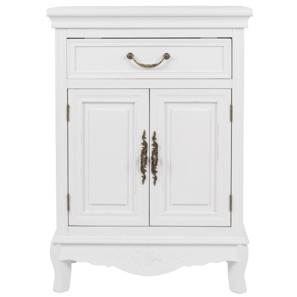 Romantische Kommode AMORE weiss H75cm Landhaus Shabby-Chic