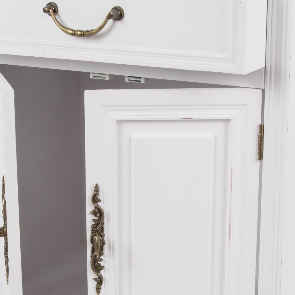 Romantische Kommode AMORE weiss H75cm Landhaus Shabby-Chic