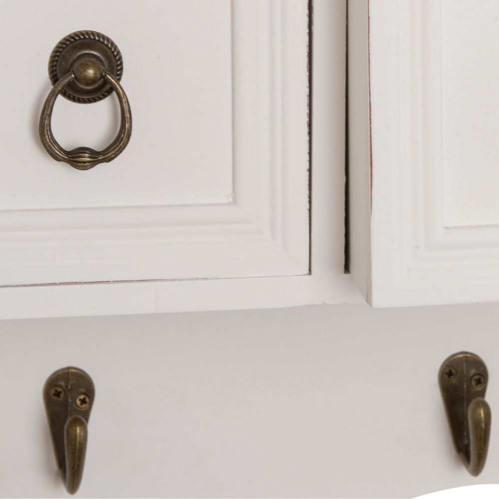 Landhaus Wandgarderobe VANDA weiss 45cm Shabby Chic