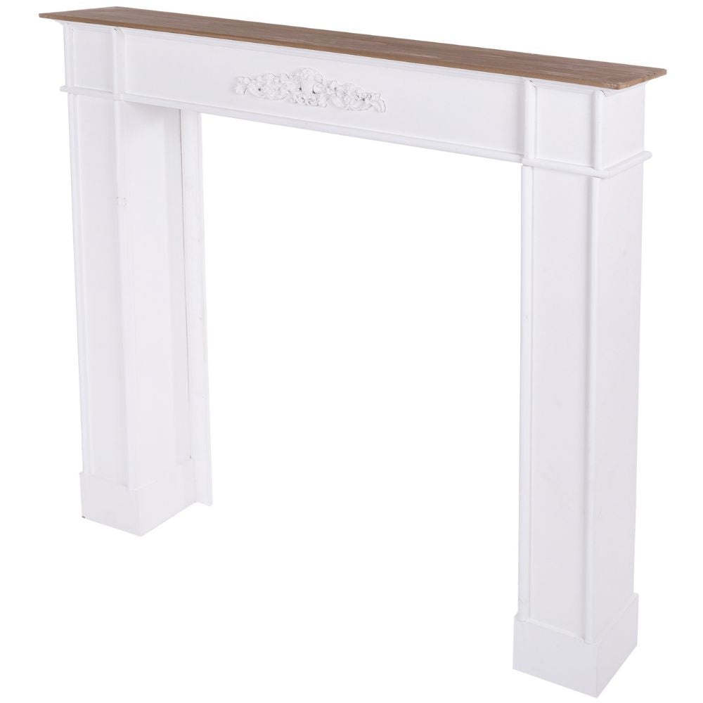 Landhaus Kaminumrandung NORA 104cm Bicolor Kaminsims