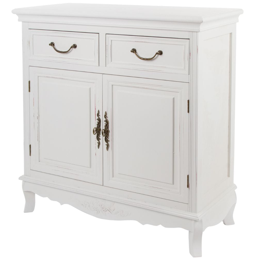Romantische Kommode AMORE weiss B75cm Landhaus Shabby-Chic