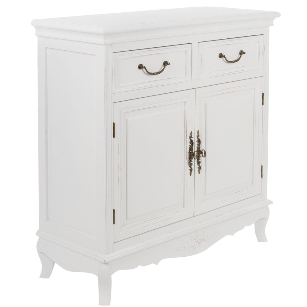 Romantische Kommode AMORE weiss B75cm Landhaus Shabby-Chic