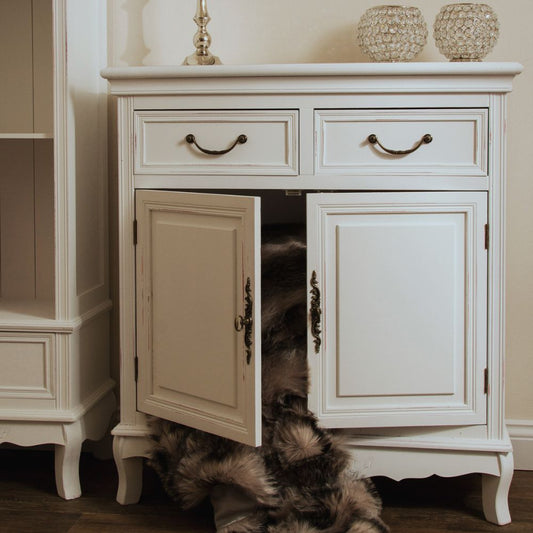 Romantische Kommode AMORE weiss B75cm Landhaus Shabby-Chic