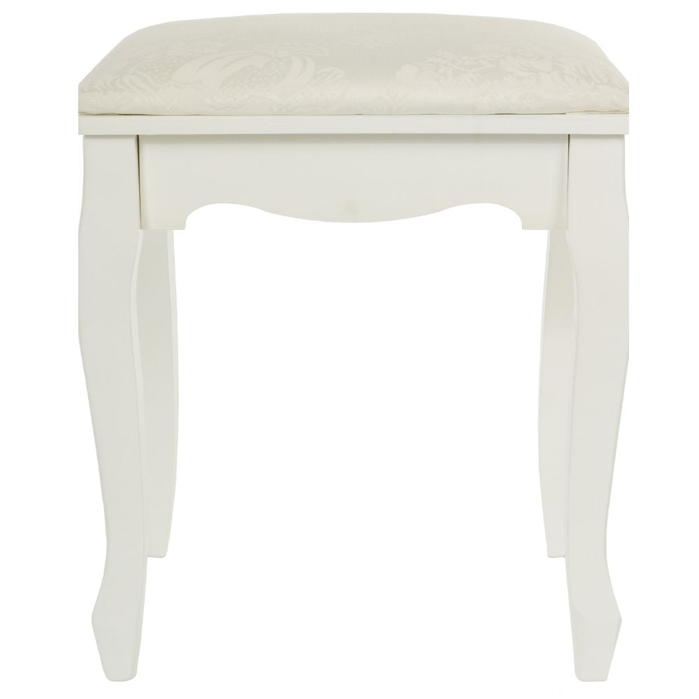 Romantischer Hocker LEAGUE weiss