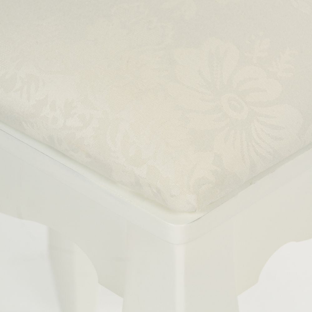 Romantischer Hocker LEAGUE weiss