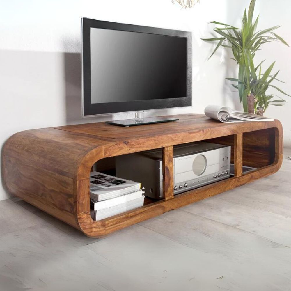 Puristischer Couchtisch MOHIT 100x50cm Palisander Massivholz