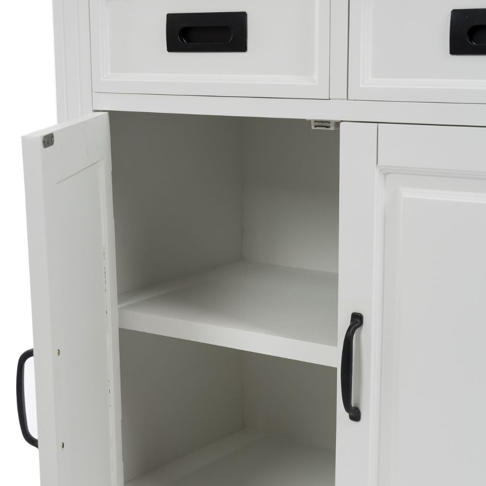 Edler Landhaus Buffetschrank CHALET 208cm weiss-braun