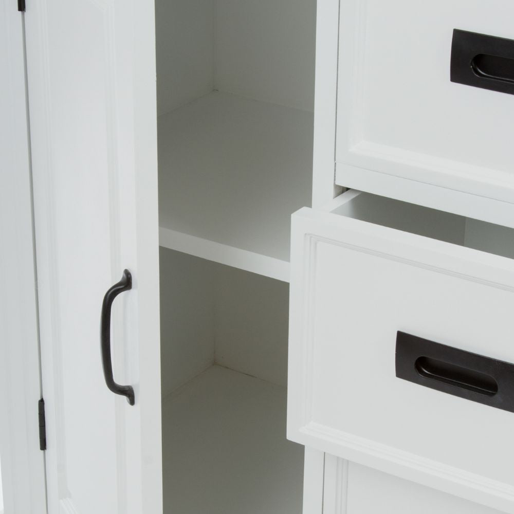 Edle Landhaus Kommode CHALET 85cm weiss-braun