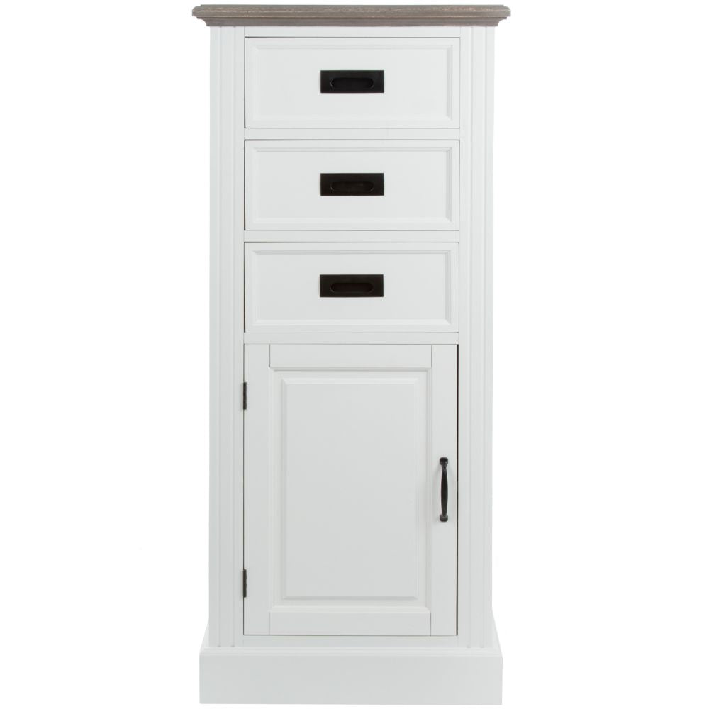 Edle Landhaus Kommode CHALET 130cm weiss-braun Highboard