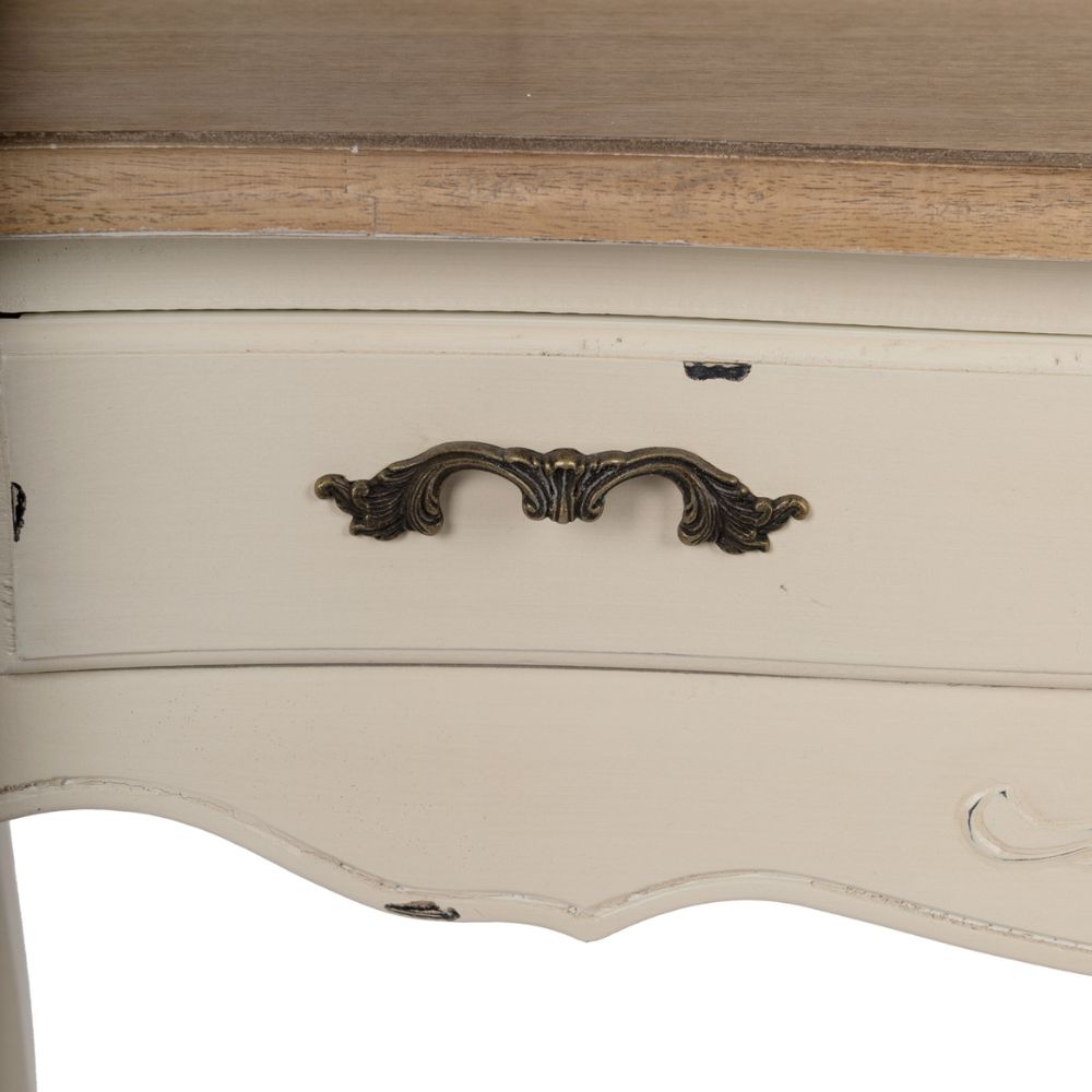 Romantischer Schreibtisch VERSAILLES 90cm antik-weiss Sekretär