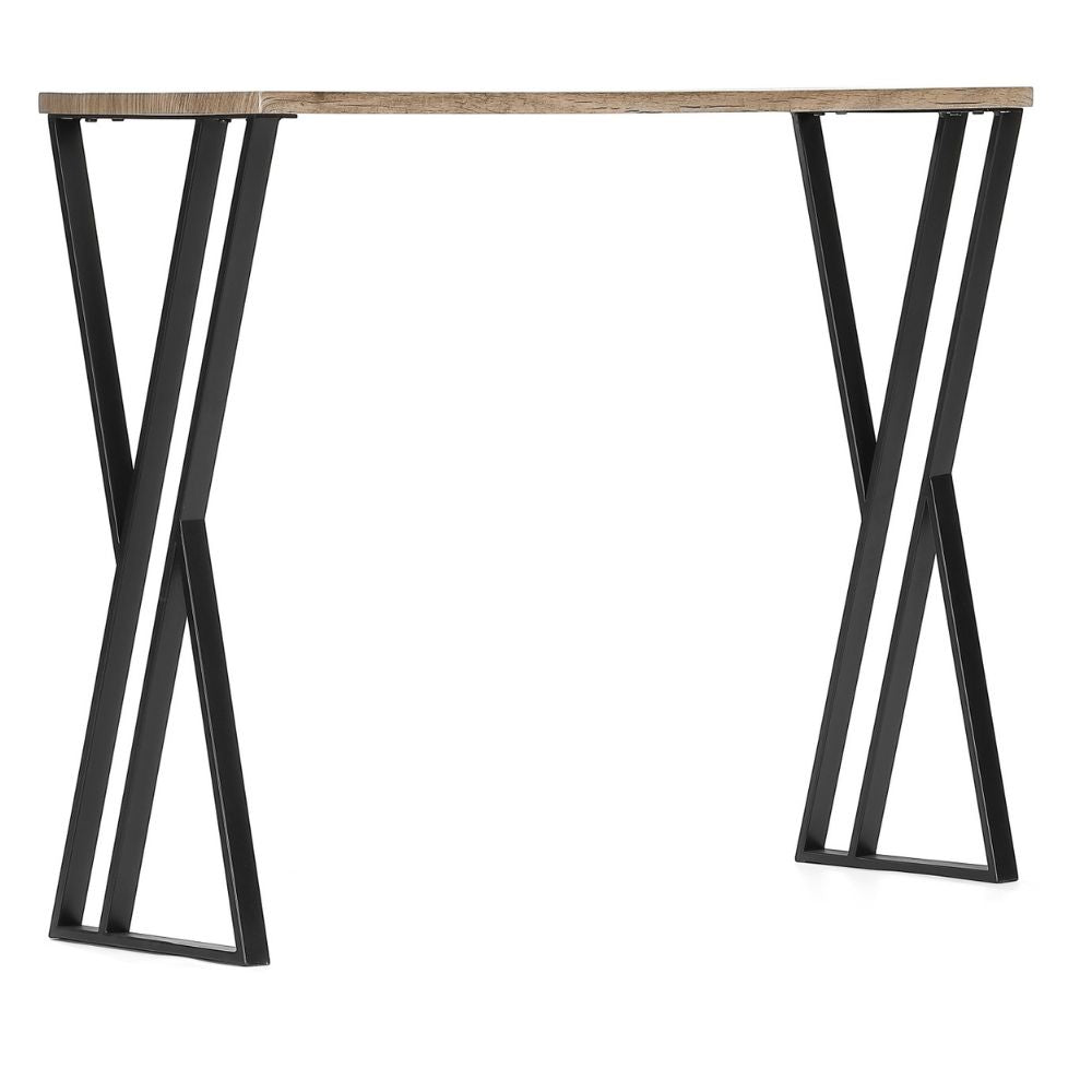 Moderner Konsolentisch TRAVERSO 100cm Industrie-Look taupe schwarz