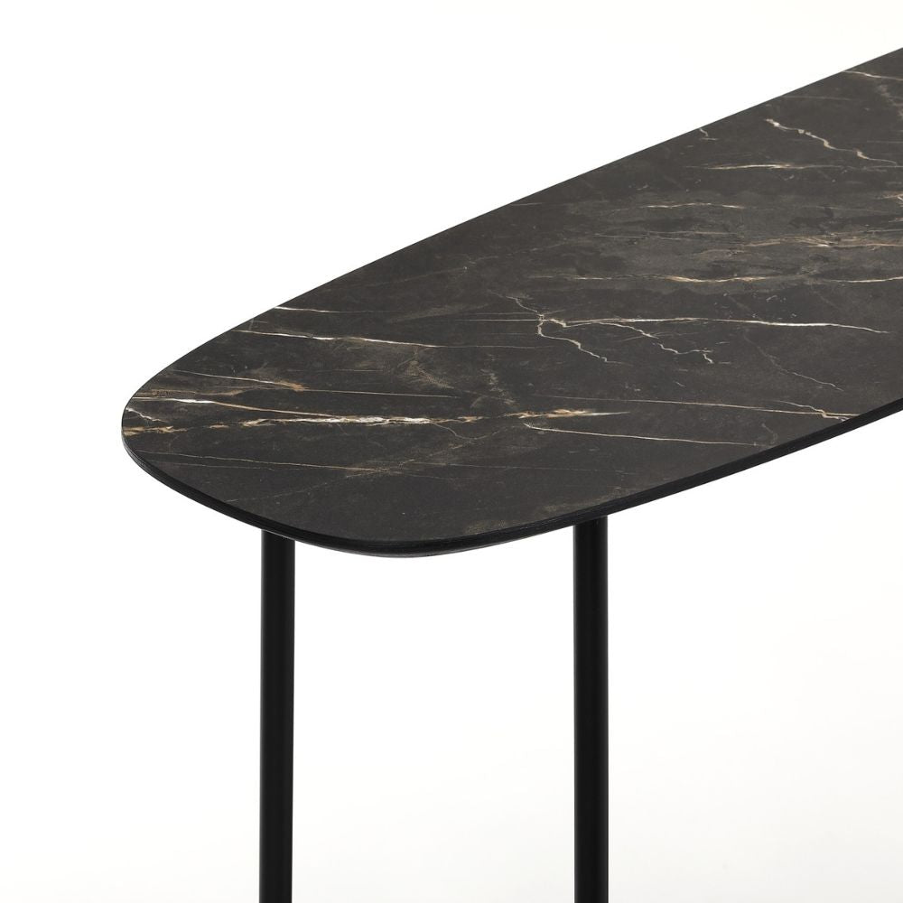 Moderne Design Konsole MARMOL 100cm schwarz Marmor-Optik