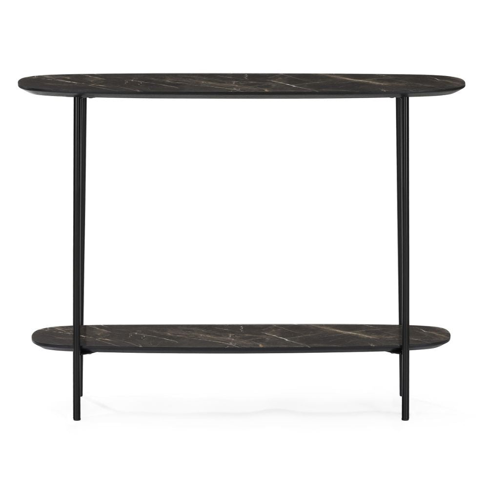 Moderne Design Konsole MARMOL 100cm schwarz Marmor-Optik