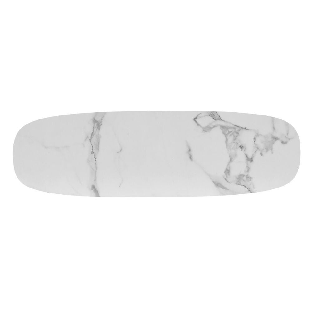 Moderne Design Konsole MARMOL 100cm weiss-schwarz Marmor-Optik
