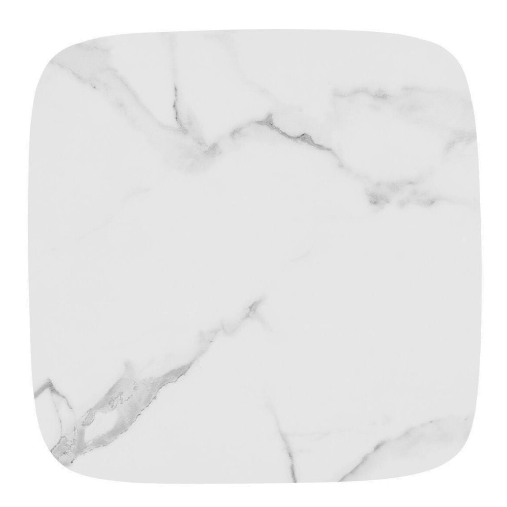 Design Beistelltisch MARMOL 55cm weiss-schwarze Marmor-Optik