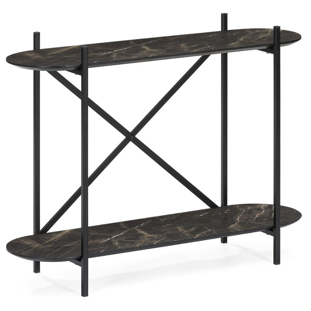 Moderne Design Konsole MARMOL-Plus 100cm schwarz Marmor-Optik