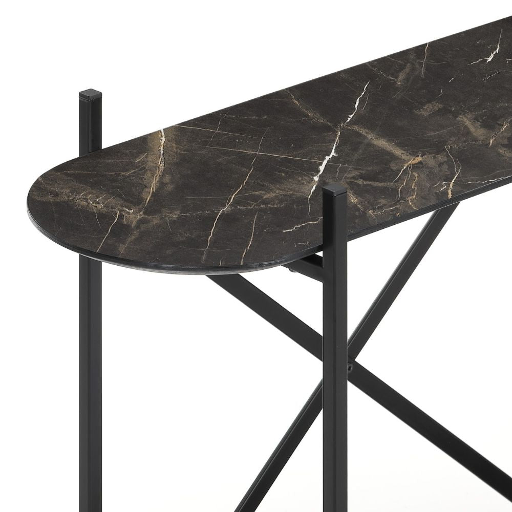 Moderne Design Konsole MARMOL-Plus 100cm schwarz Marmor-Optik