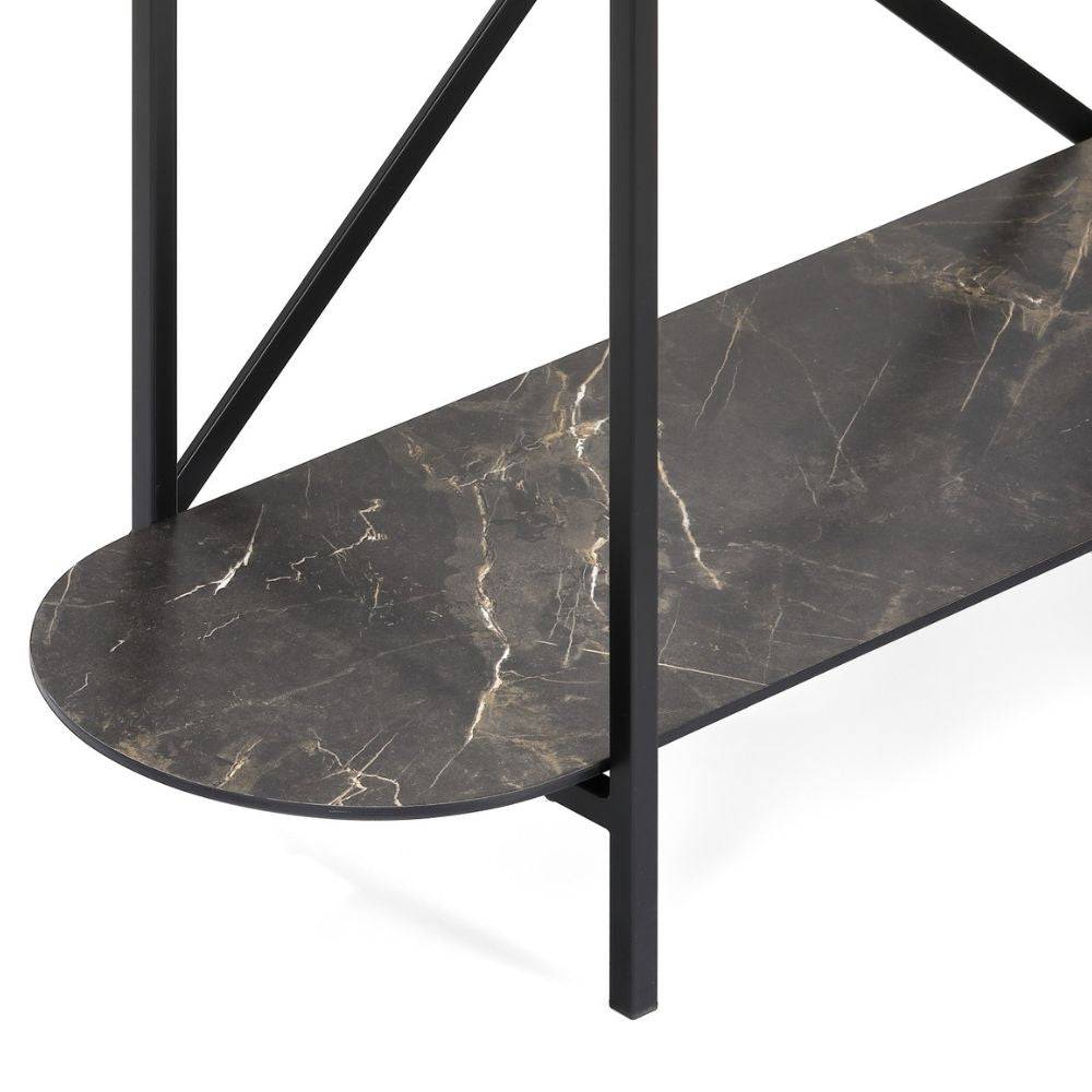 Moderne Design Konsole MARMOL-Plus 100cm schwarz Marmor-Optik