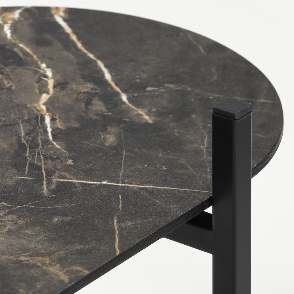 Moderne Design Konsole MARMOL-Plus 100cm schwarz Marmor-Optik
