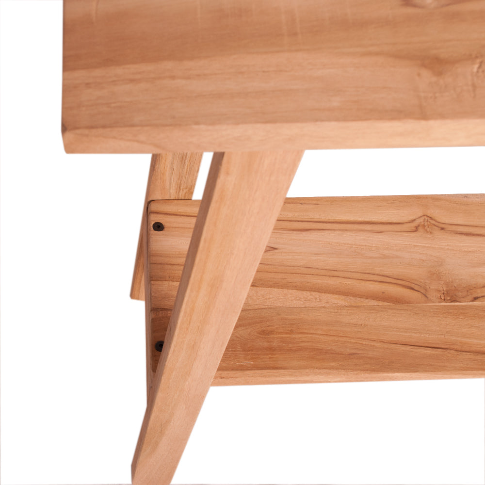 Individuelle Teak Konsole GEMI 100cm Natural Konsolentisch Ablage