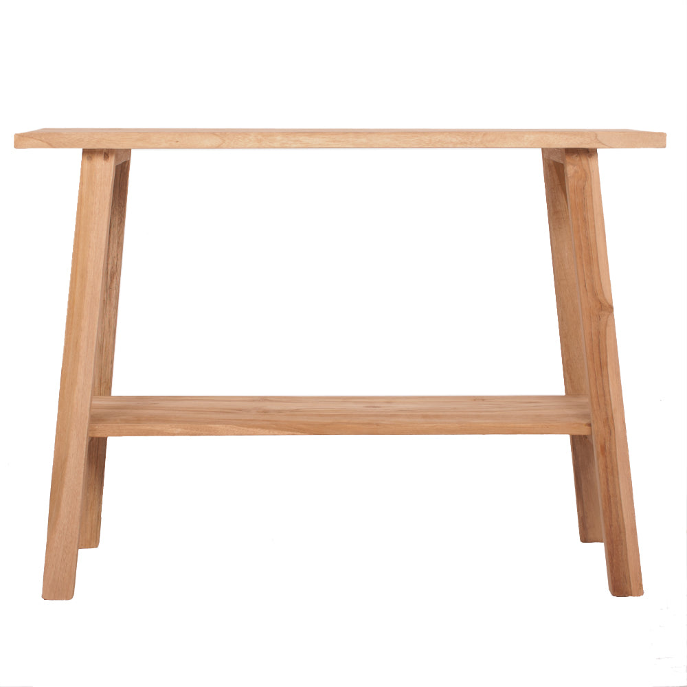 Individuelle Teak Konsole GEMI 100cm Natural Konsolentisch Ablage