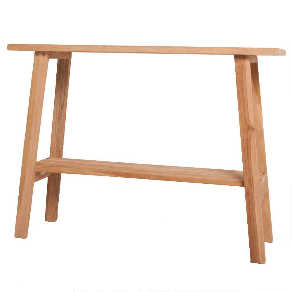Individuelle Teak Konsole GEMI 100cm Natural Konsolentisch Ablage
