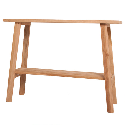 Individuelle Teak Konsole GEMI 100cm Natural Konsolentisch Ablage