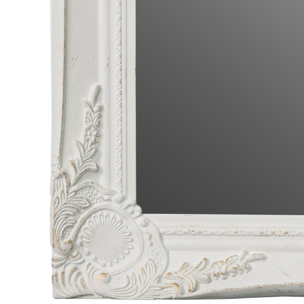 Barock Spiegel LORD antik-weiss 132x72cm Wandspiegel