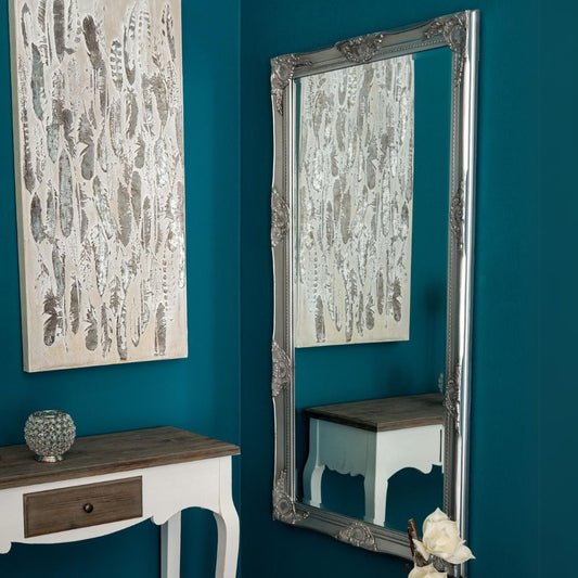 Barock Spiegel LORD antik-silber 162x72cm Wandspiegel