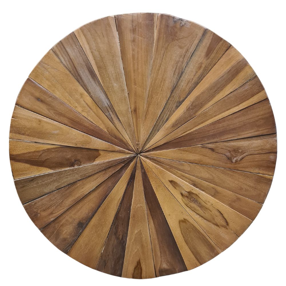 Wand-Deko-Objekt LATO recycled Teak rund 60cm – LebensWohnArt
