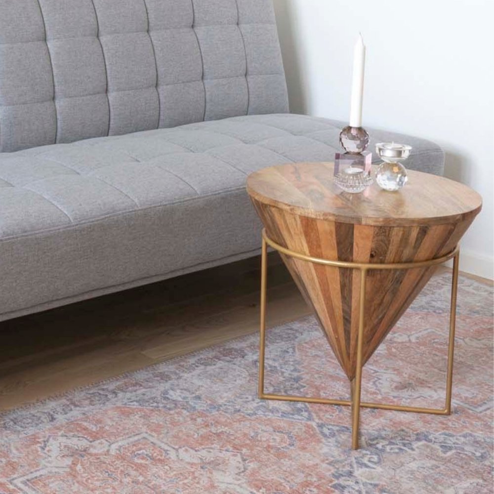Design Couchtisch PURAH Mango-Holz ca.D45cm