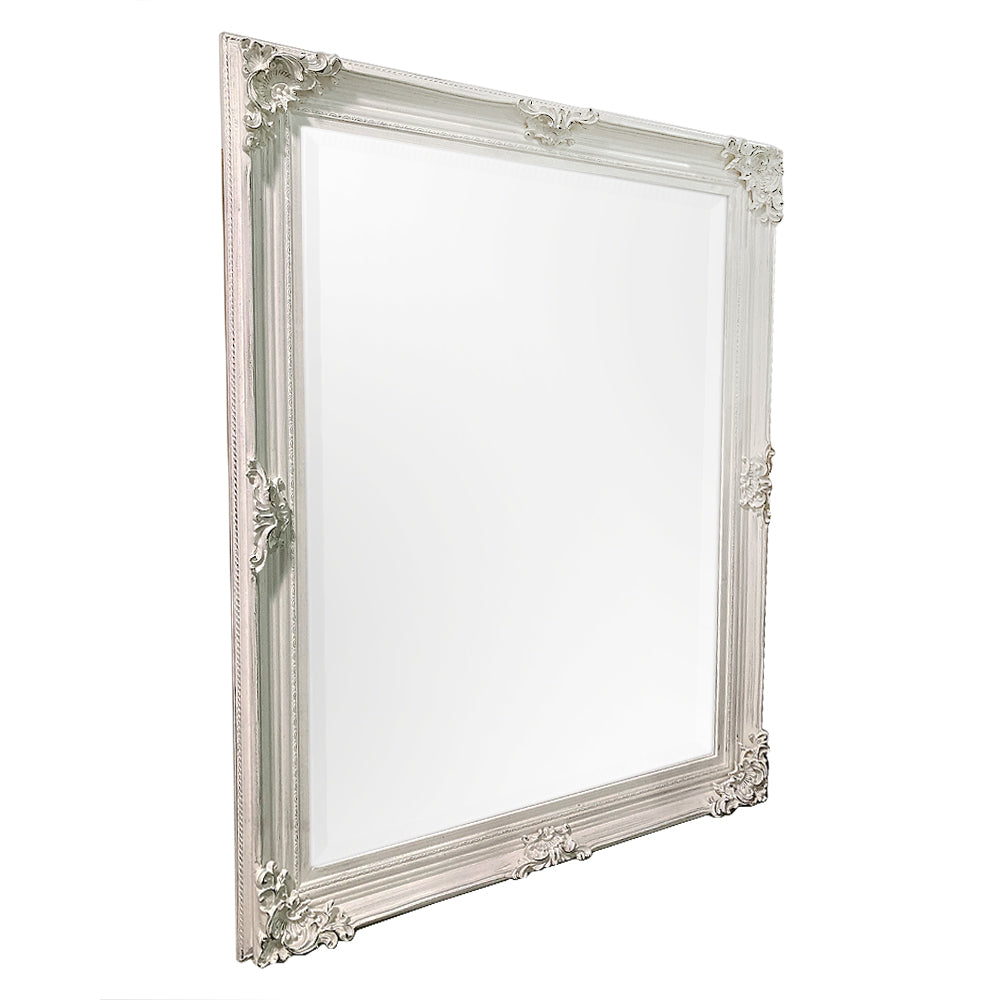 Barocker Wandspiegel BLOME Vintage Weiß ca.145x113cm Holzrahmen